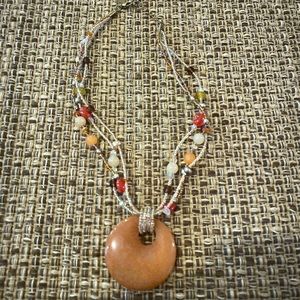 Lia Sophia orange stone necklace